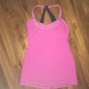 Pink lulu lemon tank top